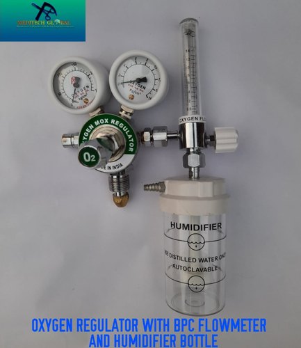 Mox Regulator With Bpc Flowmeter And Humidifier Bottle
